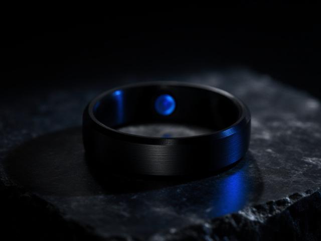 The Pro Tracker Smart Ring in Matte Black Titanium